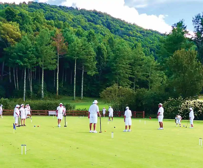 Sky Valley croquet lawn