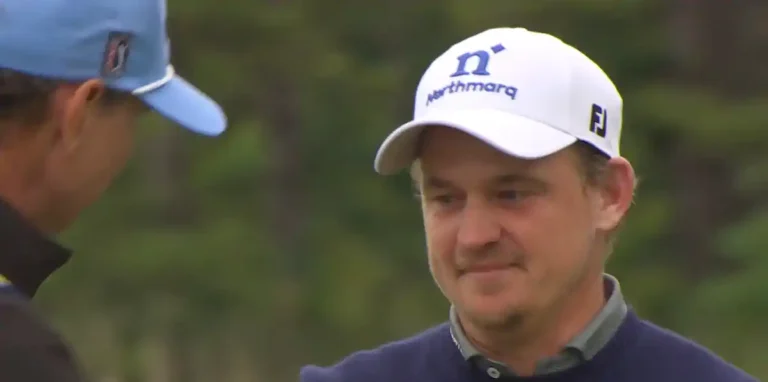 Bud Cauley celebrating his win at the Canadian Open